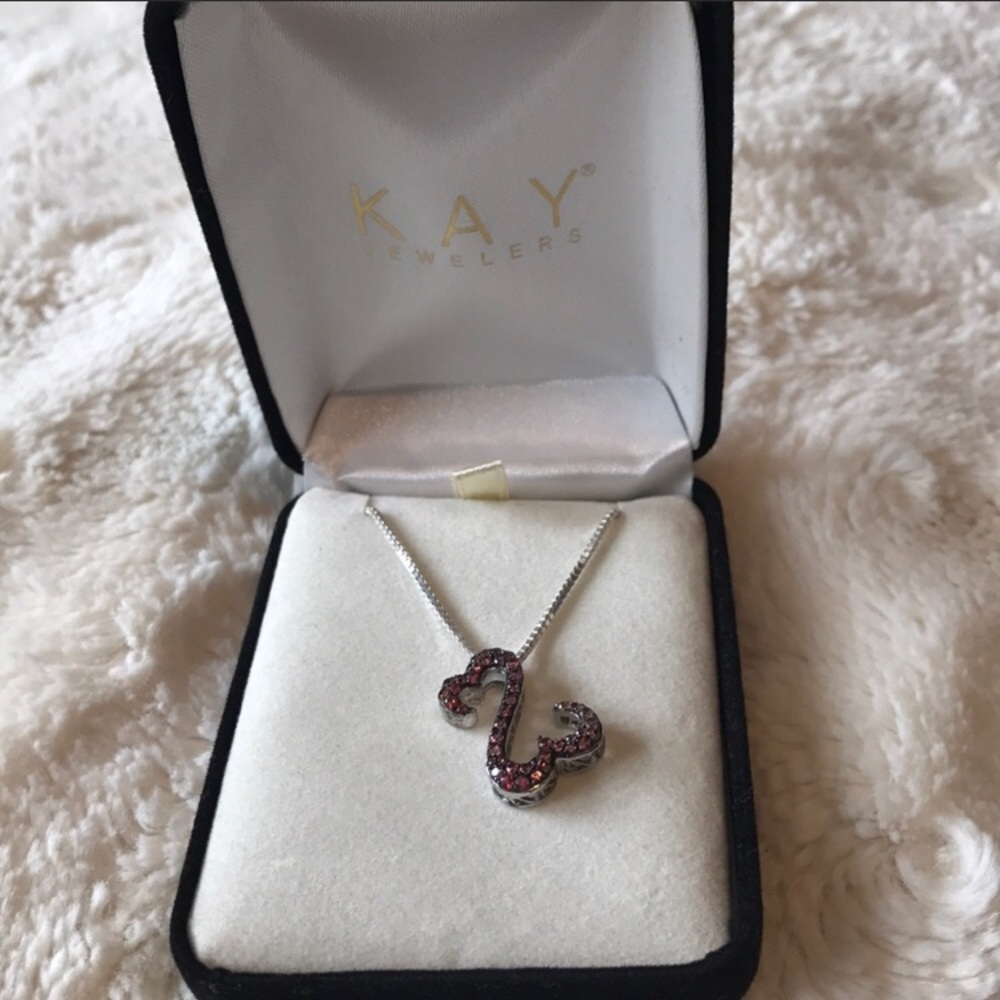 Kay Jewelers Open Heart Necklace Pink Topaz